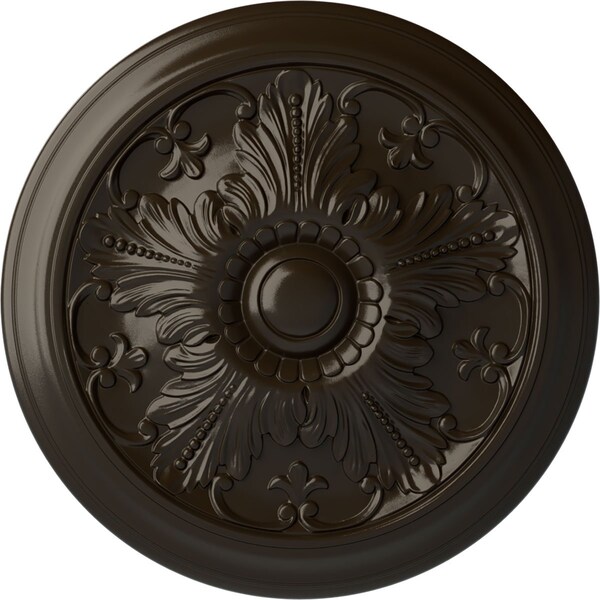 Ekena Millwork Vienna Ceiling Medallion (Fits Canopies up to 3 1/4"), Hand-Painted Stone Hearth, 16 7/8"OD x 5/8"P CM17VISHF - main